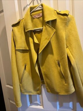 Philosophy Yello Suede-Look Moto Jacket for Women